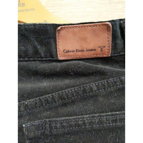 Vintage Calvin Klein Jeans Black Corduroys Size 6 Leather Tag Bootcut - Picture 7 of 11